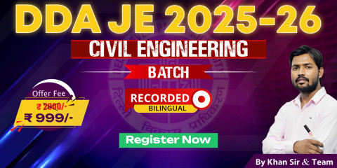 DDA JE Civil Engineering Batch 2025-26 (RECORDED)