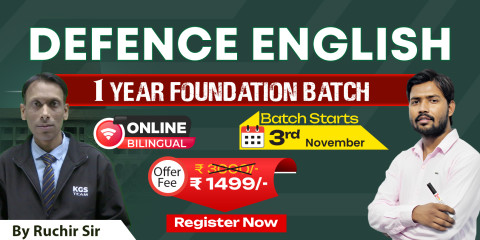 Defence English (1 Year) Foundation Batch