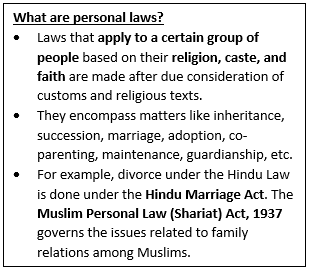 Supreme Court Observes Need for a Uniform Civil Code