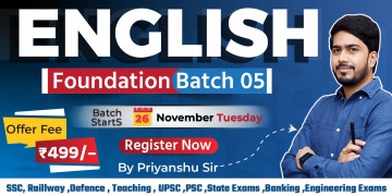 English Foundation Batch - 05 By Priyanshu Sir