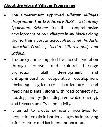 Vibrant Villages Programme–II (VVP–II)